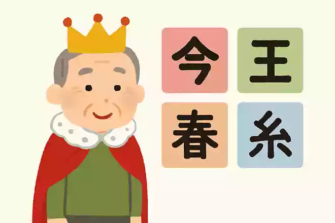「今」+「王」+「泉」+「糸」+「王」=