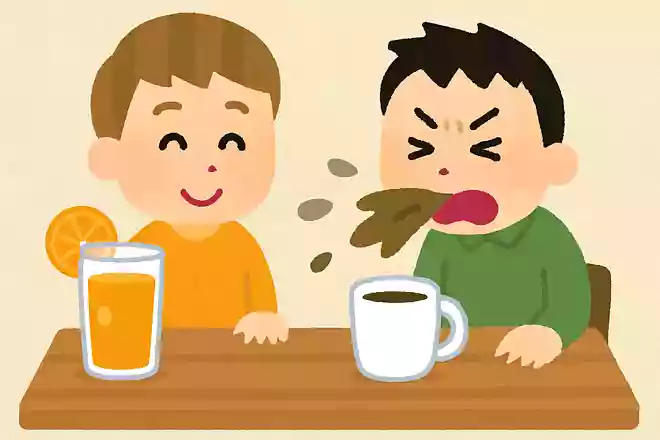 オレンジジュースとコーヒー