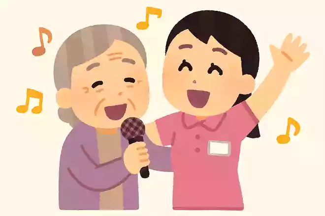 好きな職員さんと一緒に歌うと、すてきなことが訪れるでしょう