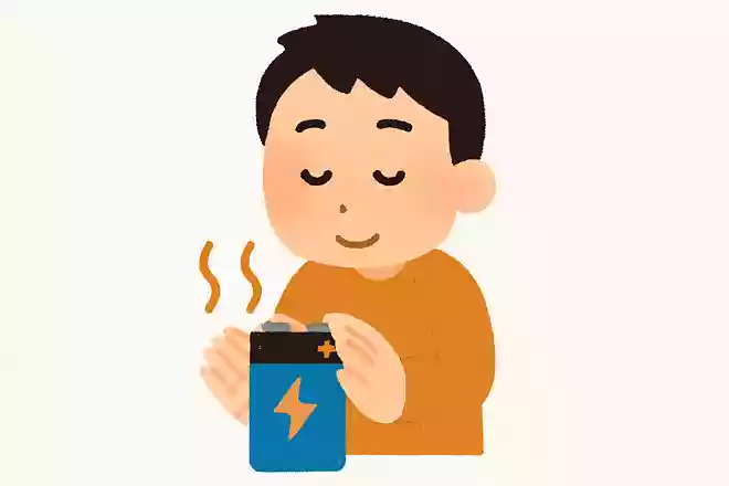 切れた電池は手で温めると一時的に復活する