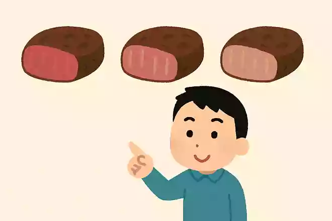 肉の焼き加減を表す言葉は次のうちどれ?