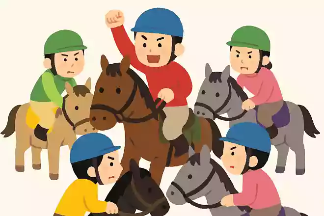 騎手は手を下げない