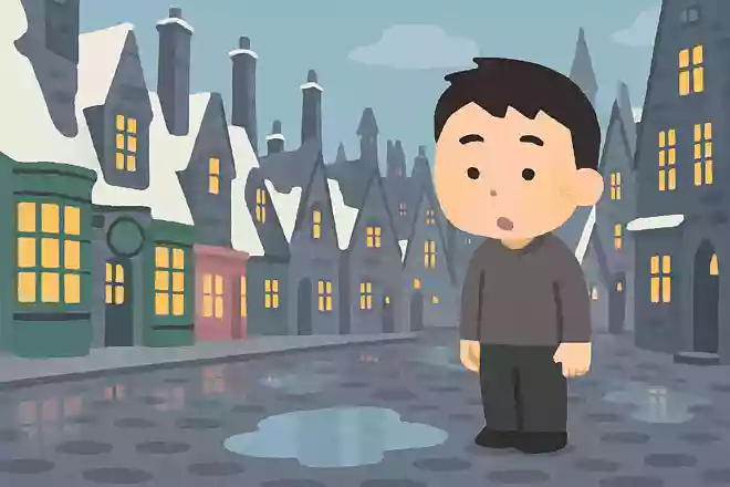 ハリーポッターエリアの地面が濡れている理由は?