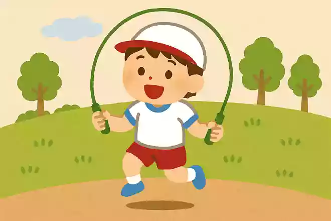 縄跳びを〇回飛ぶ