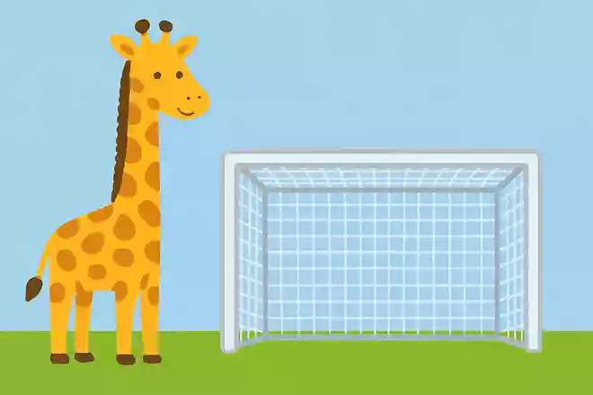 キリンの身長とプロのサッカーゴールの横幅、長いのはどっち?