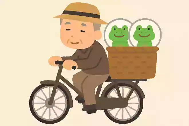 昭和初期頃、自転車でとある生き物を売り歩いていました。生き物とは何でしょうか？
