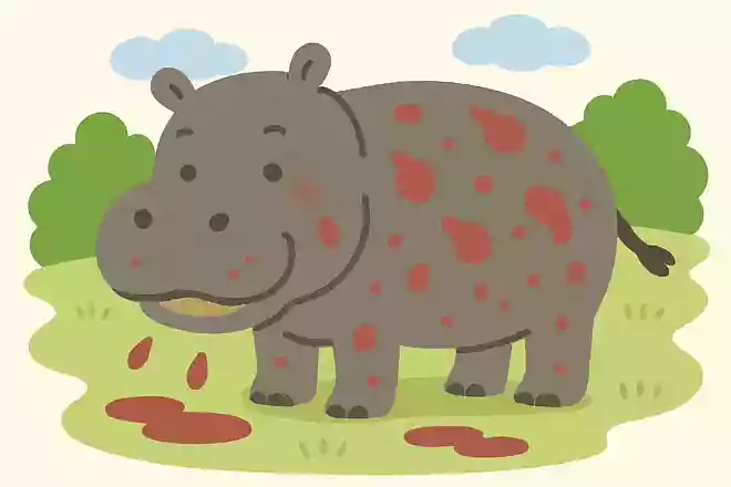 カバの汗は何色でしょうか?