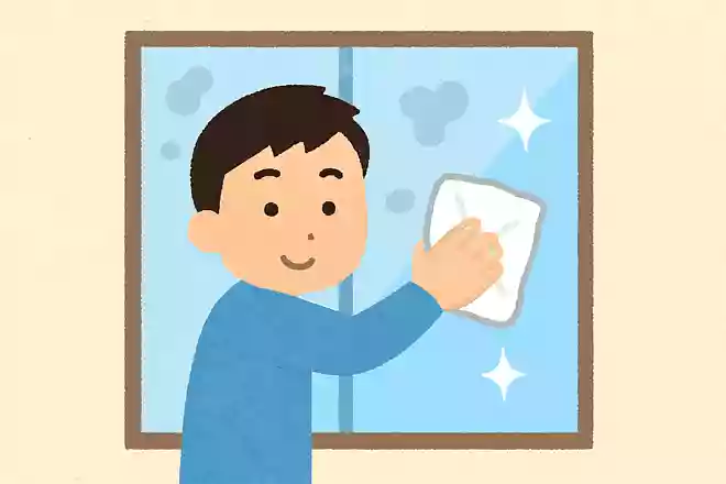 窓の掃除のときに、あるもので水拭きすると汚れが落ちやすくなります。あるものとは何でしょうか?