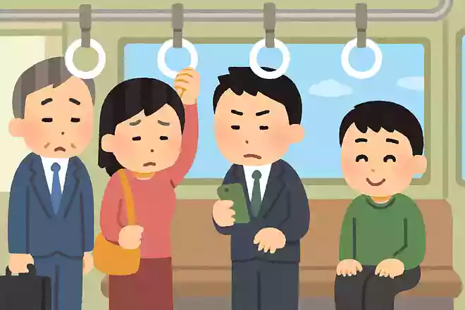 混み合っている電車でも必ず座れるのはどうしてでしょう?
