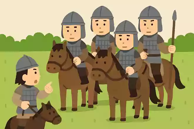 自分の騎馬より背の低い騎馬をねらう