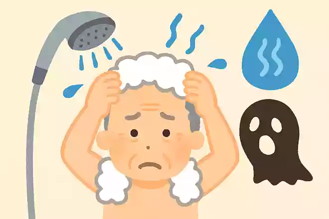 冷たい水で髪を洗うと抜け毛の原因になる。○か×か。