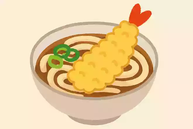 博多うどんのトッピングとして定番なのは何の天ぷらでしょう?