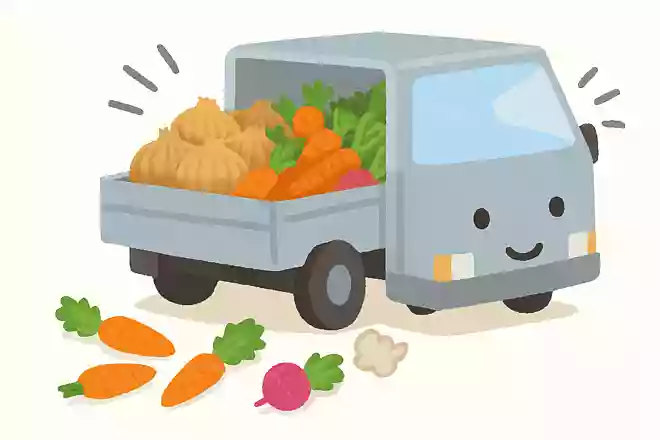 玉ねぎ、にんじん、大根がトラックの荷台に乗ってました。トラックは目的地に着いたので停止しました。停止したときに落ちた物は何でしょうか?