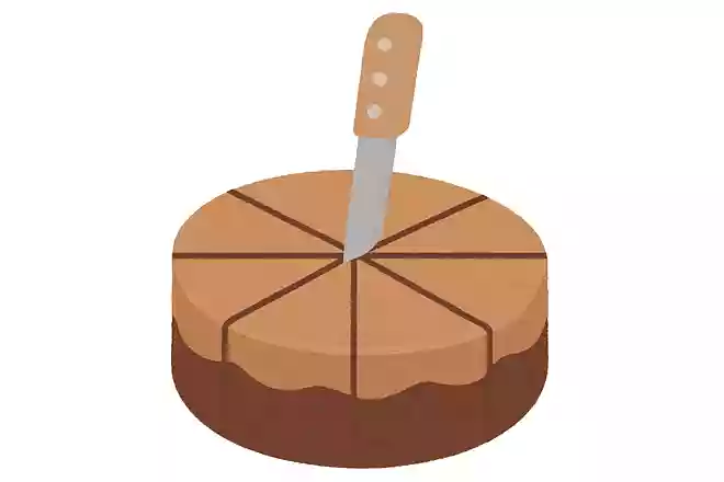 ナイフを3回だけ入れてホールケーキを8等分するにはどうすればよいでしょうか?