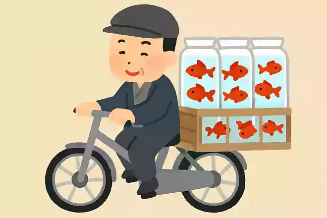 昭和初期頃、自転車でとある生き物を売り歩いていました。生き物とは何でしょうか?