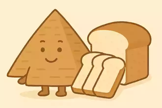 ピラミッドという名前は「ピューラミス」というパンが由来