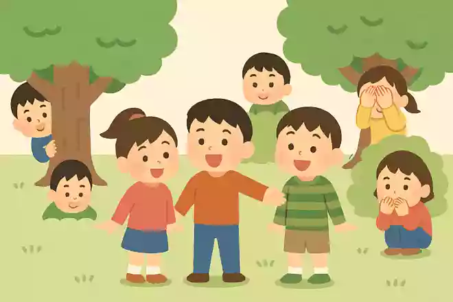 7人でかくれんぼをしていて、3人が見つかりました。あと何人隠れている?
