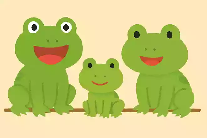 お父さんカエルはケロケロケロ、お母さんカエルはケロケロ、さて子供カエルはなんてなく?NEW!