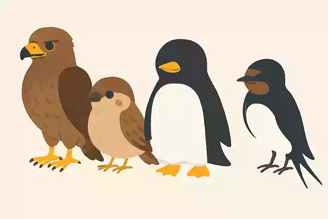 タカ、スズメ、ペンギン、ツバメの中で仲間はずれはどれ?