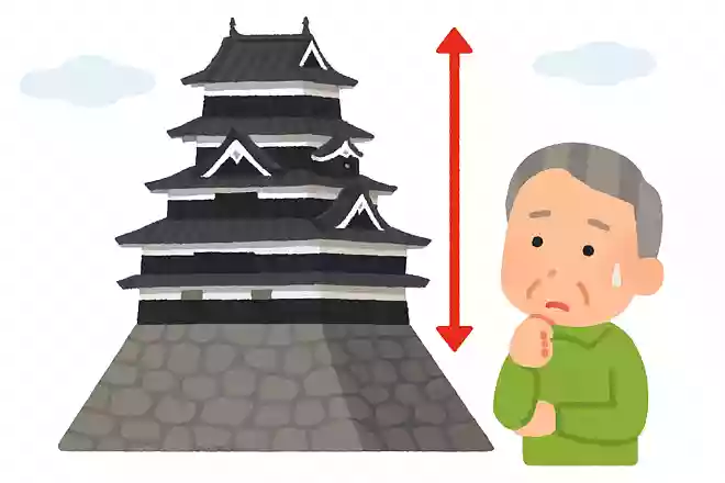 松本城の石垣の上端から測った天守閣の高さは何mでしょう?