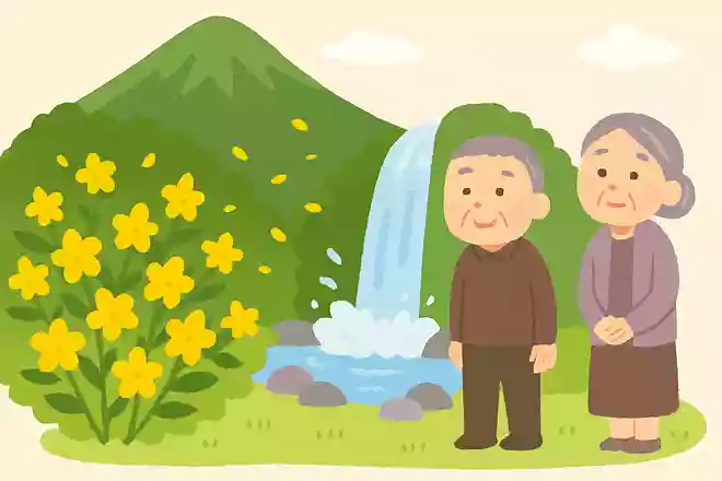 ほろほろと 山吹散るか 滝の音