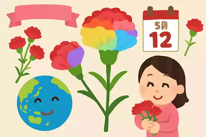 母の日ギフトのために虹色のカーネーションが開発された
