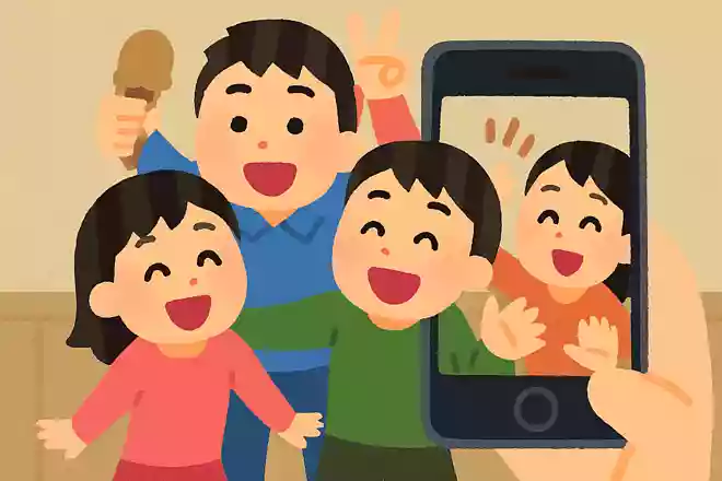 相手のスマホで自撮り