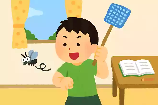 はえたたき たたいてたたいて またたたく