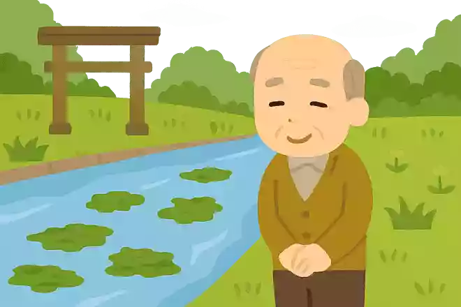 門川に 流れ藻絶えぬ 五月かな