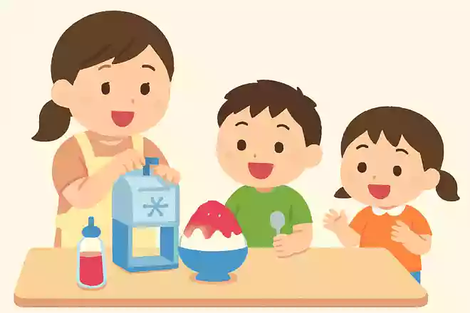 かき氷は何を細かくして作られるでしょうか？