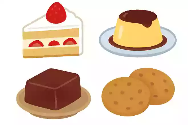 ケーキ、プリン、水ようかん、クッキーの中で仲間はずれはどれ?