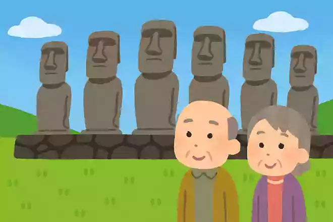 モアイ像がたっている有名な観光スポットはどこでしょうか?