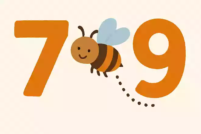 数字の「7」と「9」の間で飛んでいる虫は何でしょうか?