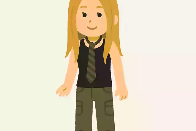 Y2Kファッションの先駆者として20年代の今改めてリスペクトされているアヴリルさん。デビュー当時の彼女のトレードマークといえばファッションはタンクトップと何の組み合わせだった?