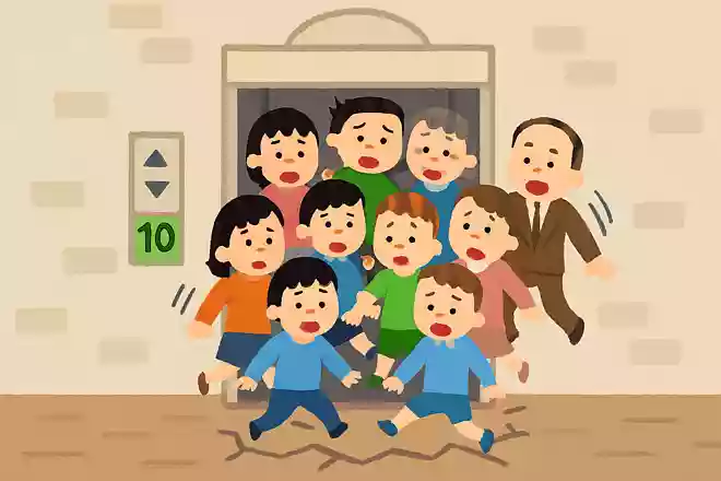 10人のりのエレベーターがこわれて落ちてしまいました。でもケガをした人はだれもいません。なぜでしょう?NEW!
