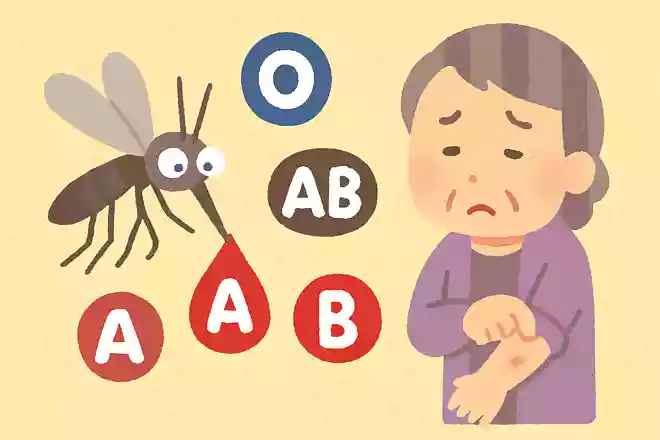 蚊にさされやすい傾向がある血液型は？