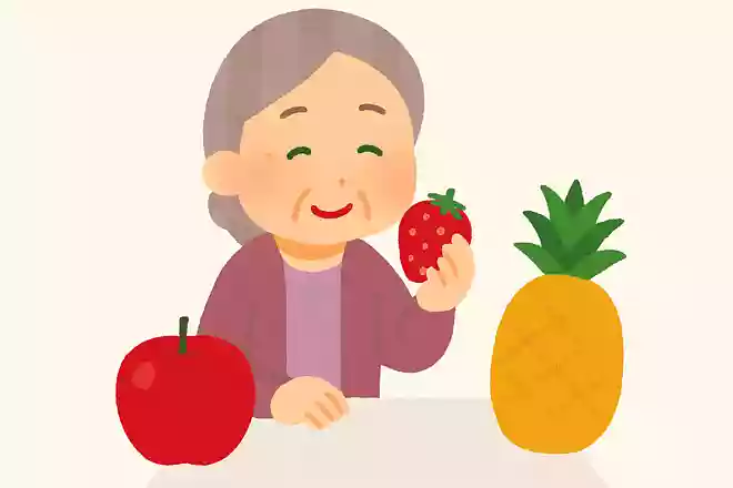 サチコさんは、友達からイチゴ、リンゴ、パイナップルをもらいました。サチコさんは最初にどの果物を食べたのでしょうか?