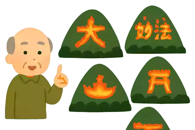 毎年8月16日に京都で「大文字」「妙法」「船形」「左大文字」「鳥居形」の順に山に火が入れられるこの行事。何と呼ばれる行事でしょうか?