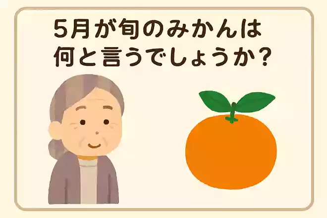 5月が旬のみかんは何と言うでしょうか?