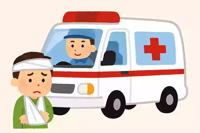 ケガをした人や病気の人を運んでくれる乗り物は何でしょう?