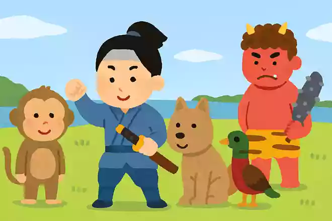 3びきの動物とオニたいじをしたももたろう。さて、ももたろうがさいしょに出会ったのは?NEW!