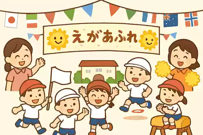 えがおあふれる◯◯保育園運動会