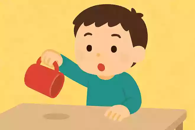 コップをひっくり返したのに、全くぬれていないのはなぜでしょう?