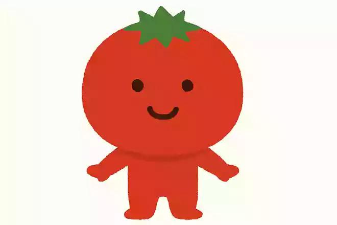 全身真っ赤で頭にみどりのギザギザ帽子をかぶっているまるいおやさいはなんでしょう?