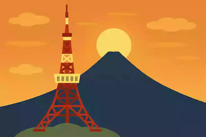 タワーから「太陽が富士山の頂上に重なる瞬間」が見られます。それは何月でしょうか?