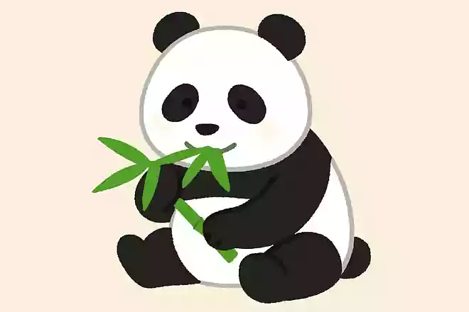 しろとくろのもようがあって、ささのはをむしゃむしゃたべるどうぶつは?