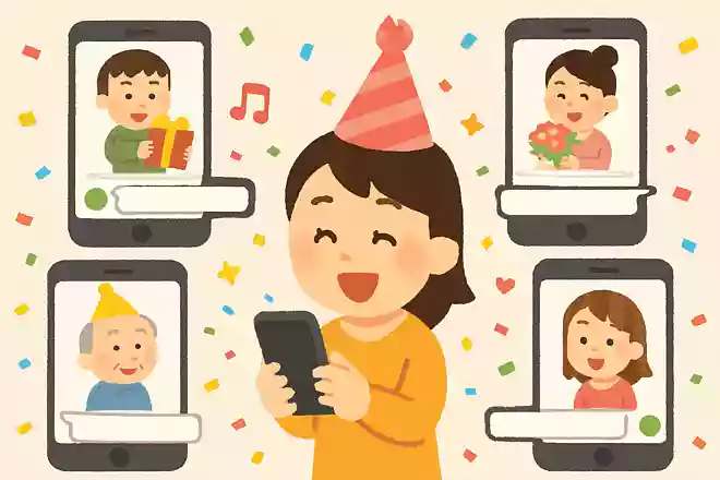 一斉にお祝いLINEを送る