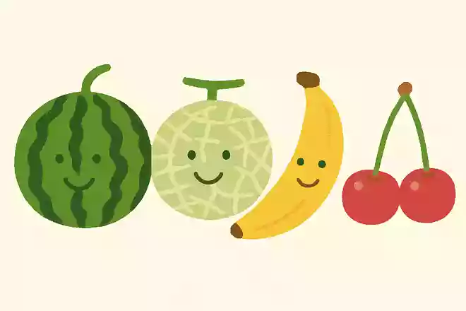 スイカ、メロン、バナナ、さくらんぼの中で仲間はずれはどれ?