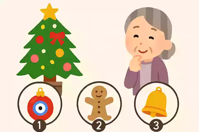クリスマスツリーに飾られるオーナメントの一つとして、昔から魔除けの意味を持つものはどれでしょう？