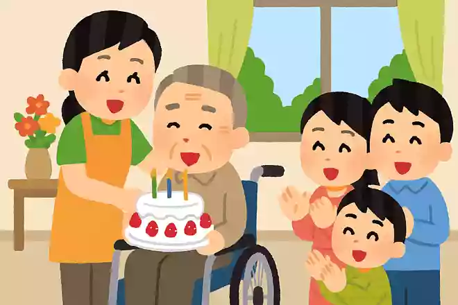 施設での様子を盛り込み、家族にも喜ばれるカードにする